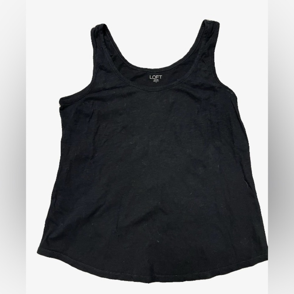 LOFT Women's Classic Black Tank Top medium
